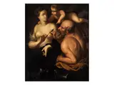 Venus mit Vulkan und Cupido by Luca Cambiaso, oil on canvas, offered Jun 2024