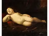Schlafender Amor by Giovanni Maria Tamburini, oil on canvas, offered Mar 2026