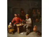 Bauern in Einem Gasthaus by Gillis van Tilburg d. J., oil on panel, offered Mar 2026