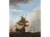 Englischer Dreimaster bei Sturm auf Hoher see by Willem van de Velde II, oil on canvas, offered Mar 2026