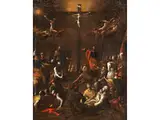 Christus am Kreuz by Cornelio Brusco, oil on canvas, offered Jun 2022