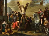 Die Kreuzigung des Heiligen Andreas by Vincent Malo, oil on copper, offered Jun 2026