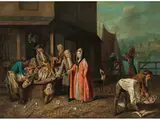 Untitled by Joseph Van Aken, oil on copper, offered Dec 2022