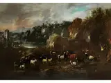 Grosse Felsenlandschaft by Gaetano de Rosa Cajetan Roos, oil on canvas, offered Dec 2016