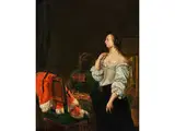 Einer Dame Wird von Einer Dienerin Eine Schmuckkassette Gereicht by Frans van Mieris d. Ä., oil on panel, offered Apr 2018