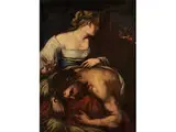 Samson und Delilah by Antonio Balestra, oil on canvas, sold Apr 2018