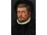 Portrait Eines Jungen Mannes mit Halskrause und Barett by genannt „Alvise Dal Friso“ Luigi Benfatto, oil, sold Mar 2019