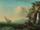 Küstenlanschaft mit Felsengrotte by Carlo Bonavia, oil on canvas, offered Mar 2019