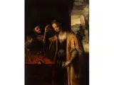 Nonne und Junge Frau in Einem Interieur mit Juwelen by Orsola Maddalena Caccia, oil on canvas, sold Mar 2015