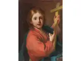 Portrait des Prinzen Giacomo Francesco Edoardo Stuart in der Gestalt des Jesusknaben mit Kreuz by Nicolas de Largillière, oil on canvas, offered Mar 2025