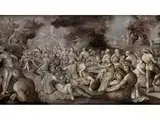 Hochzeit von Peleus und Thetis by Gillis van Valckenborch, oil on canvas, sold Sep 2023