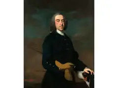 Portrait Eines Vornehmen Jägers mit Seinem Hund by Joseph Highmore, oil on canvas, sold Jun 2021