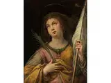 Bildnis der Heiligen Ursula by Vincenzo Spisanelli, oil on canvas, sold Jul 2018