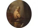 Sitzender Mann mit Brennender Kerze by Cornelis Saftleven, oil on panel, offered Jun 2026