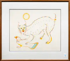 Lynx by Eddy Cobiness, 1981, silkscreen, sold Jul 2024