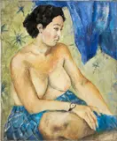 Seated Female Nude by Darlene Blickenstaff, Oil on Canvas, sold Oct 2025