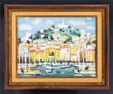 Le Port de Marseille by Josiane Desclaux, 1986, Oil on Canvas, sold Oct 2025