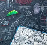 Contemporary Abstract Composition by Elfi Schuselka, Mixed Media on Canvas, sold Nov 2025