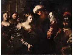 Salomon Empfängt die Königin von Saba by Giovanni Andrea de Ferrari, oil on canvas, offered Sep 2023