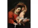 Krönung Mariens Durch Jesus by Cornelis Schut I, oil on canvas, offered Sep 2023