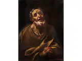 Der Heilige Petrus im Reuegebet by Giacinto Brandi, oil on canvas, sold Mar 2024