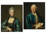 Damen- und Herrenportrait by Georg Desmarées, oil on canvas, sold Jun 2025