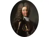 Portrait Eines Aristokraten mit Rüstung by Hyacinthe Rigaud, oil on canvas, offered Mar 2024