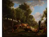 Schäferinnen und Schäfer by Jean-louis Demarne, oil on canvas, offered Apr 2016