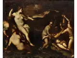Diana Entdeckt die Schwangerschaft der Kallisto by Pietro Liberi, oil on canvas, sold Jun 2023