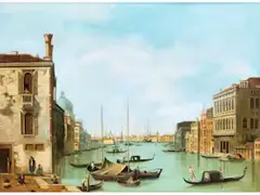 Venedig-vedude des Canal Grande by Giuseppe Bernardino Bison, oil on canvas, sold Mar 2026