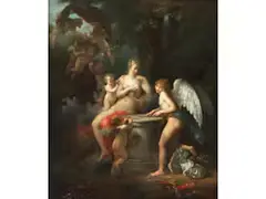Venus und Amor by François Gérard, oil on canvas, sold Dec 2024