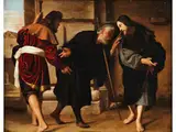 Jesus auf dem Gang Nach Emmaus by Alonso Cano, oil on copper, sold Jun 2026