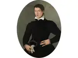 Bildnis des Niccolo de Medici (1384 – 1455) by Agnolo di C. Allori Bronzino, oil, offered Jul 2020