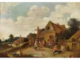 Vor der Schankwirtschaft by David Teniers d.J., oil on panel, sold Mar 2026