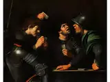 Kartenspielende Soldaten by Italienischer Caravaggist des 17. Jahrhunderts, oil on canvas, sold Dec 2015