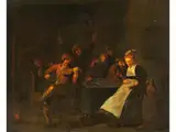 Stube mit Fröhlich Zechender Gesellschaft by Jan Miense Molenaer, oil on canvas, sold Mar 2024
