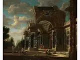Architekturcapriccio mit Figuren by Jakob Ferdinand Saeys, oil on canvas, offered Mar 2024
