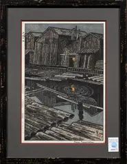 Untitled by Shiro Kasamatsu, woodcut, sold Jul 2024
