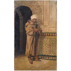 Untitled (Orientalist Figure) by Eugène Fromentin, oil on canvas, sold Aug 2024