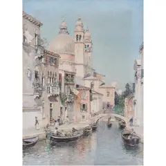 Venetian Scene by Martín Rico, watercolor, sold Aug 2024