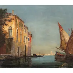 Venice by Marc Aldine, oil on canvas, sold Aug 2024