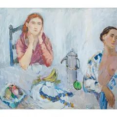 Summer Breakfast by Jane Wilson, 1955, oil on canvas, sold Aug 2024