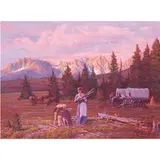 Pioneers by Gregory Sievers, oil on canvas, sold Aug 2024