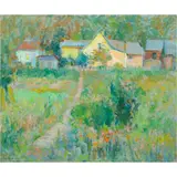 Farm in Summer by Eugeniusz Arct, 1957, oil on canvas, sold Aug 2024
