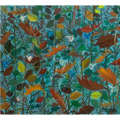 Otono by Bibi Zogbé, 1972, oil on board, sold Aug 2024