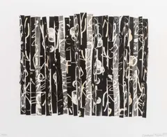 Untitled (Abstract Composition) by Chakaia Booker, 2011, Woodcut in Colors with Chine Colle on Somerset Paper, sold Nov 2025