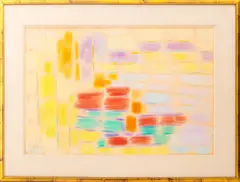 Abstract Composition by Gérard Vulliamy, 1954, Watercolor on Paper, sold Nov 2025