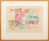 Abstract Composition by Donald Kunz, Pastel on Paper, sold Nov 2025