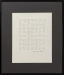 Abstract Forms by Paul Maxwell, Acrylic Cast Relief on Paper, sold Nov 2025
