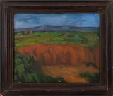 Pastoral Landscape Scene by M. A. Tricca, 1929, Oil on Canvas Mounted on Board, sold Nov 2025